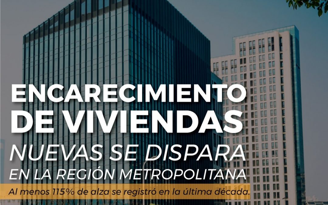 Encarecimiento de viviendas nuevas se dispara en la Región Metropolitana