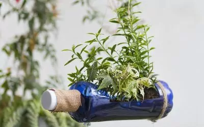 Reciclaje y decoración: Botellas plásticas con valor agregado